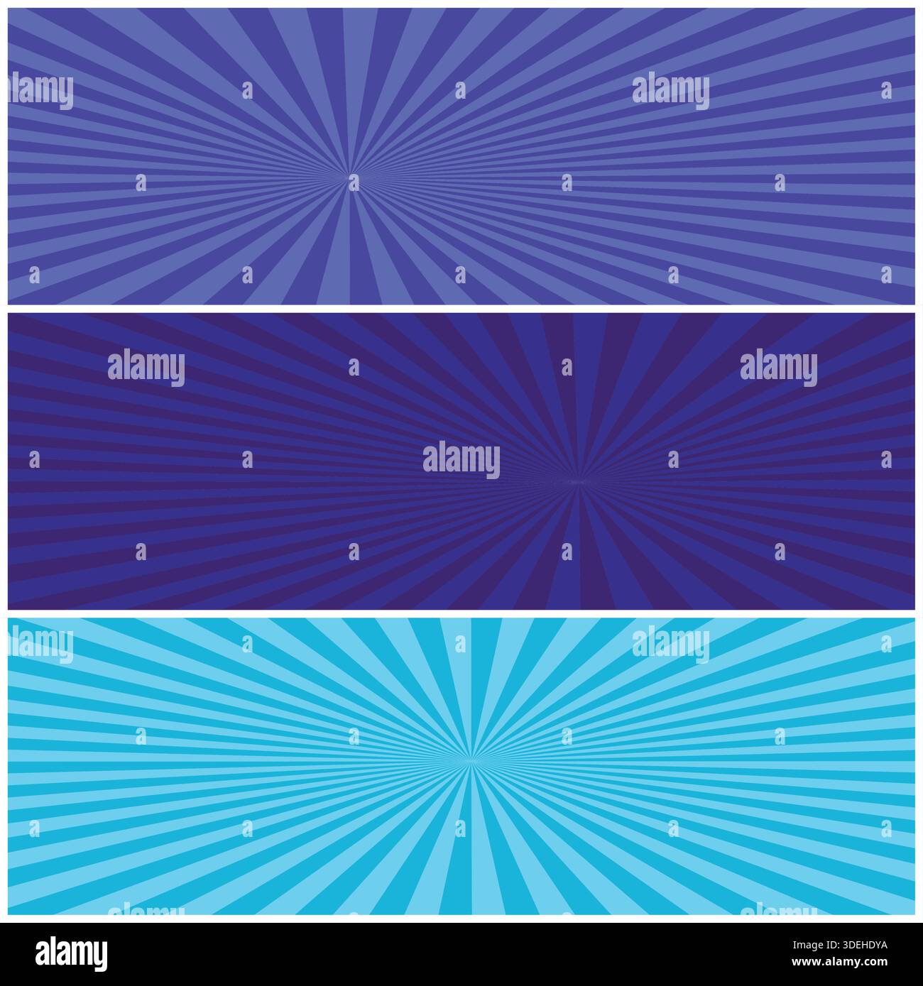 Colorful striped horizontal comic backgrounds Stock Vector