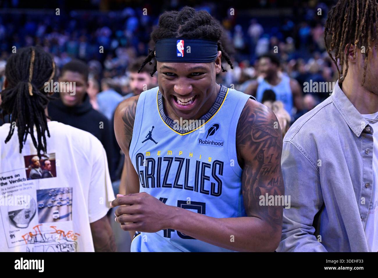 Memphis Grizzlies forward GG Jackson, center, after defeating the San ...