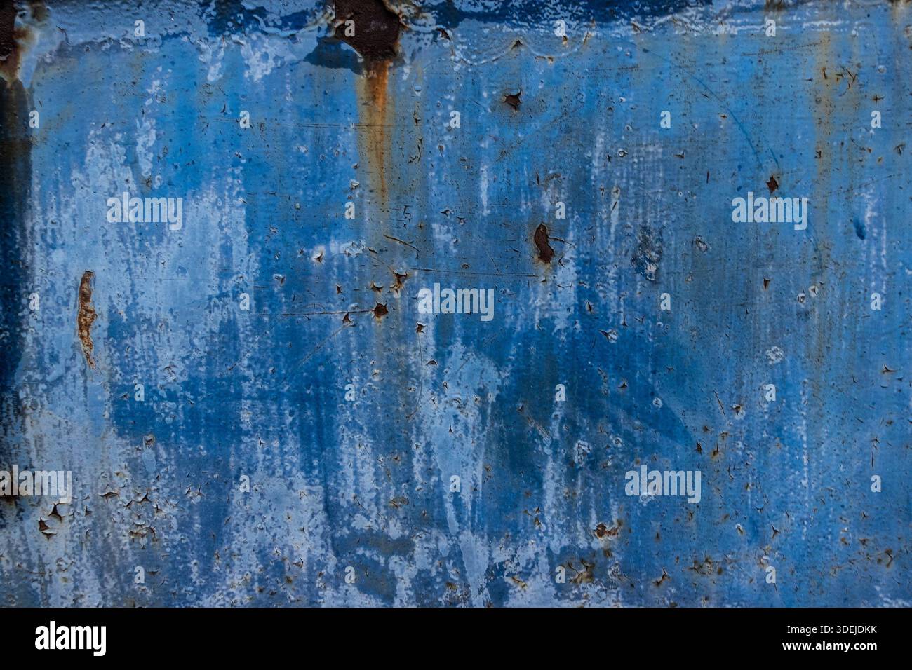 blue distressed metal industrial background abstract Stock Photo