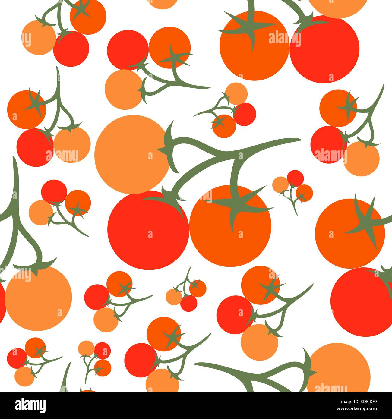 seamless pattern of tomato illustration vector Stock Vector