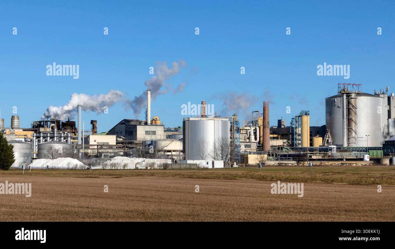 Agrana Zuckerfabrik in Tulln, Niederösterreich, Österreich // Agrana Sugar Factory in Tulln, Lower Austria, Austria - 20251230 PD6977 Stock Photo