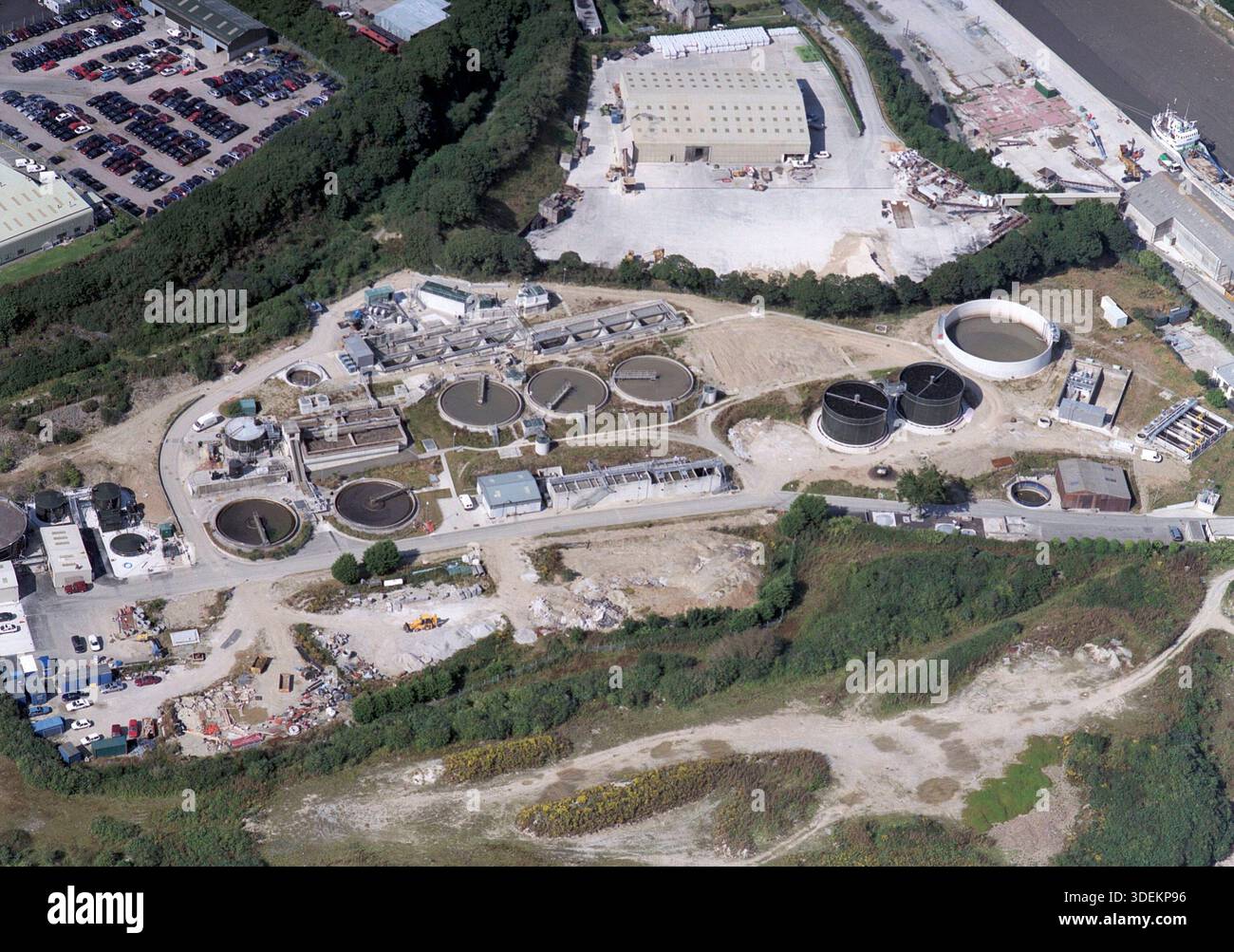 An old aerial photograph of Truro water treatment works, Cornwall ...