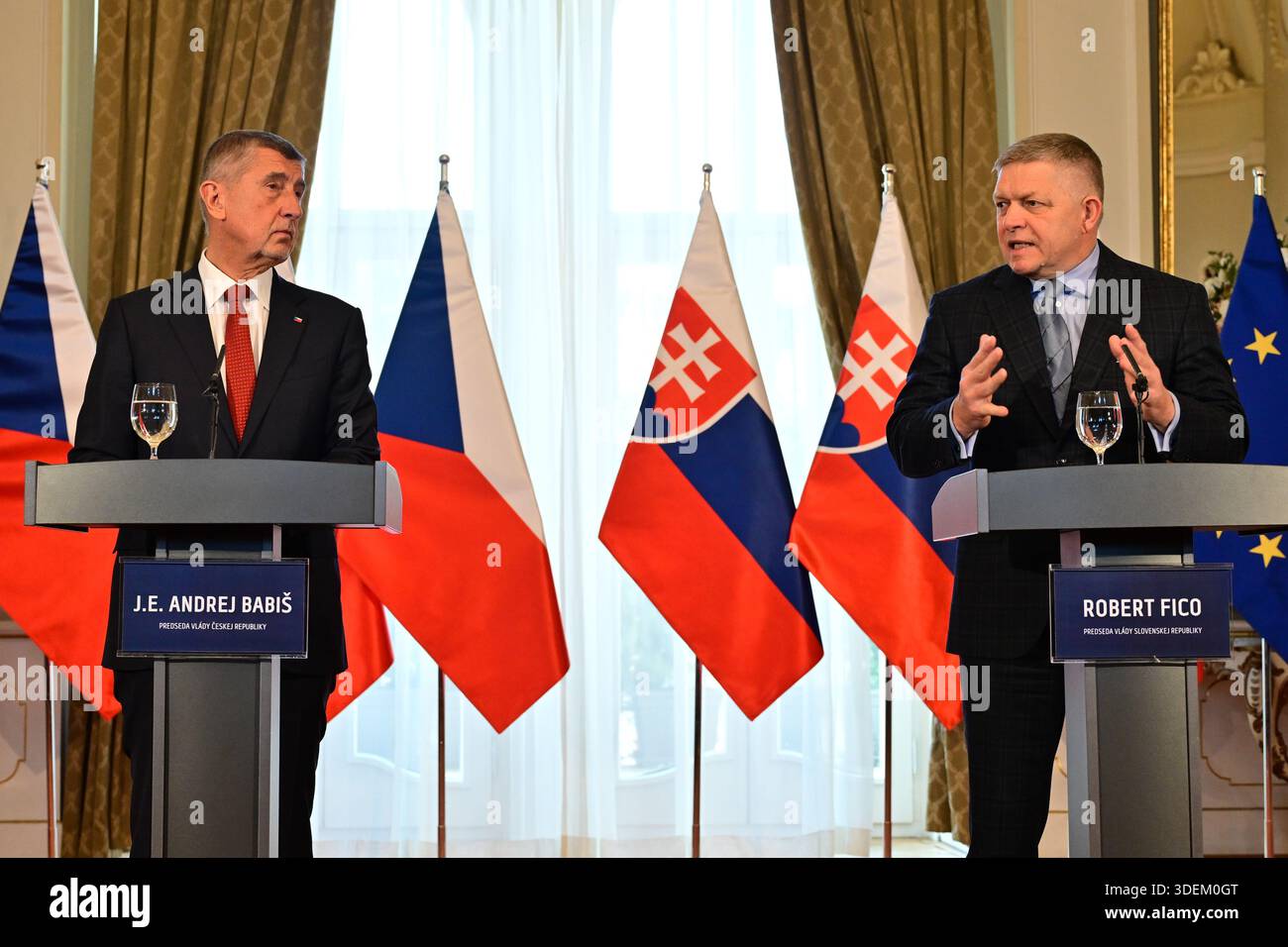 Robert Fico press conference Bratislava The Brink of Conflict: Slovakia and the European Union’s Funding Tug-of-War