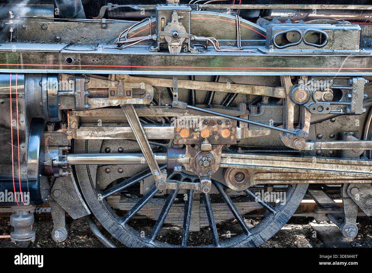 Steam Engine Axel Close-up photograph of the driving wheel assembly and associated motion ...