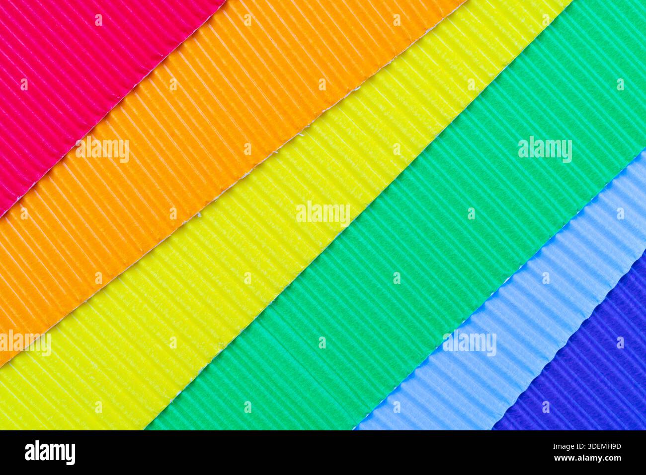 Abstract corrugated paper background. Rough decorative paper texture. Stock Photo