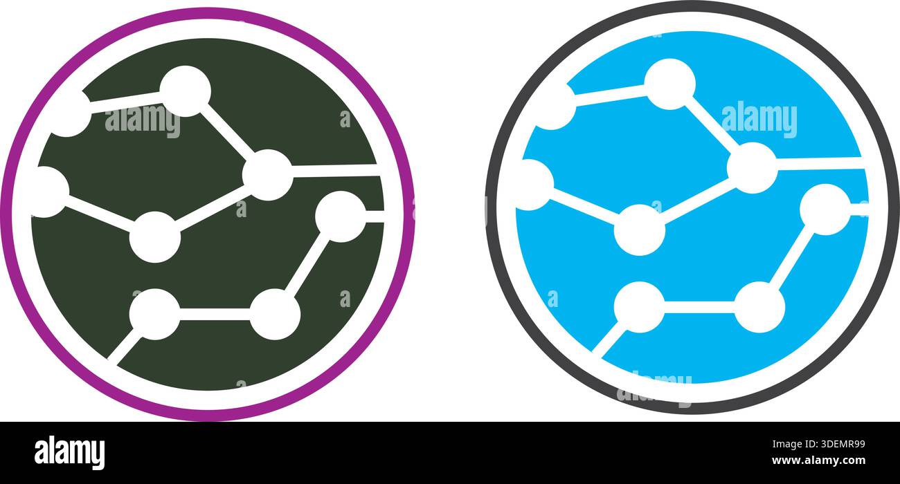 Data Connection Technology Logo Free Vector Stock Vector