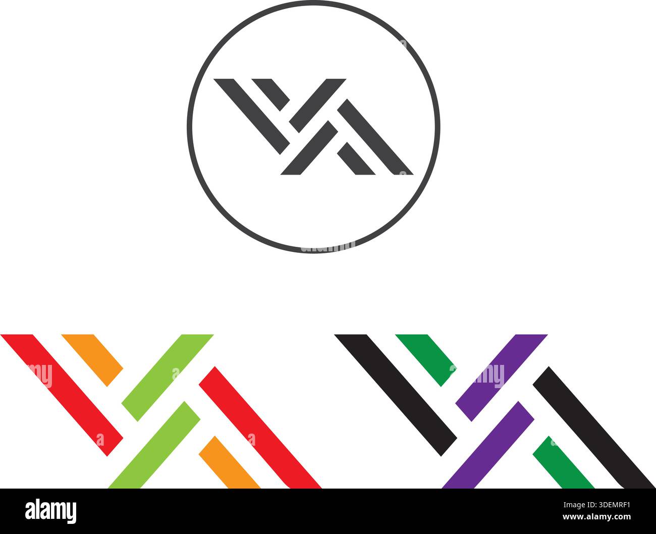 circle shape Logo Stock modern minimalist logo design Stock Vector