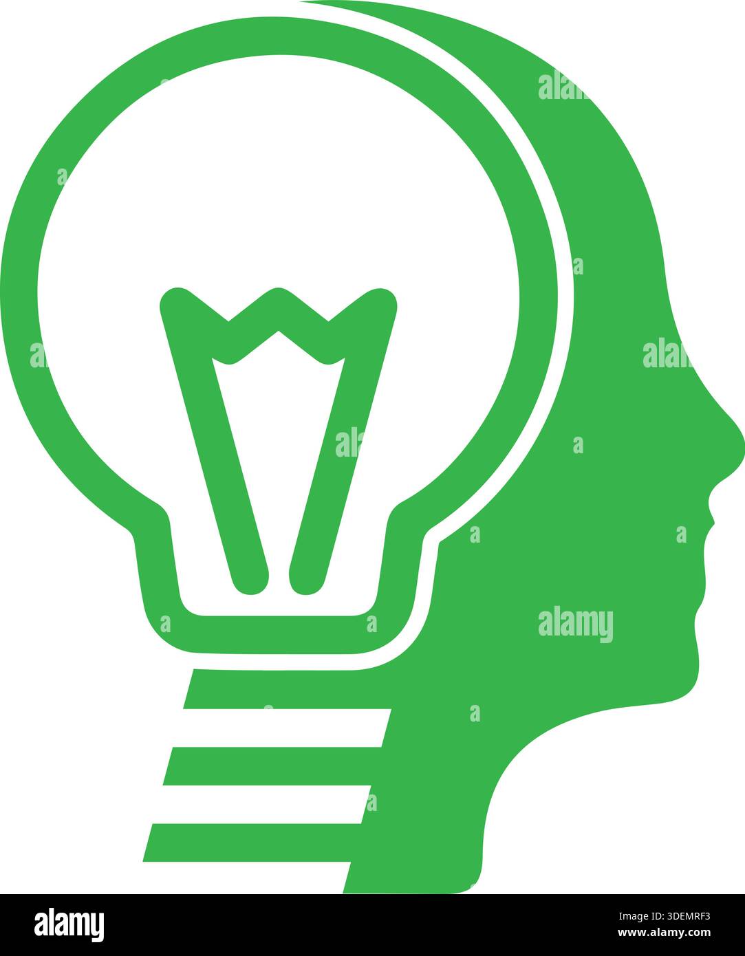 Head Bulb Innovation Logo Template Creative Thinking Vector Design Stock Vector
