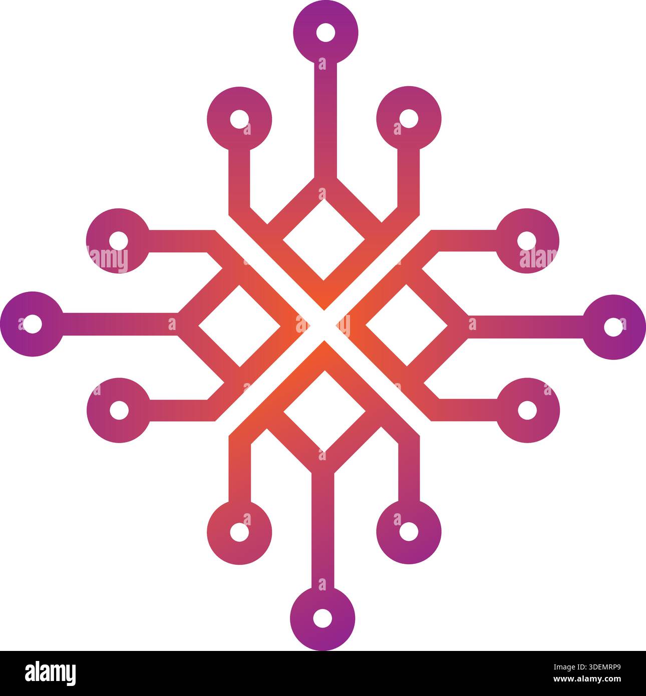 Snowflakes Glyph Gradient Icon Pro Vector Stock Vector