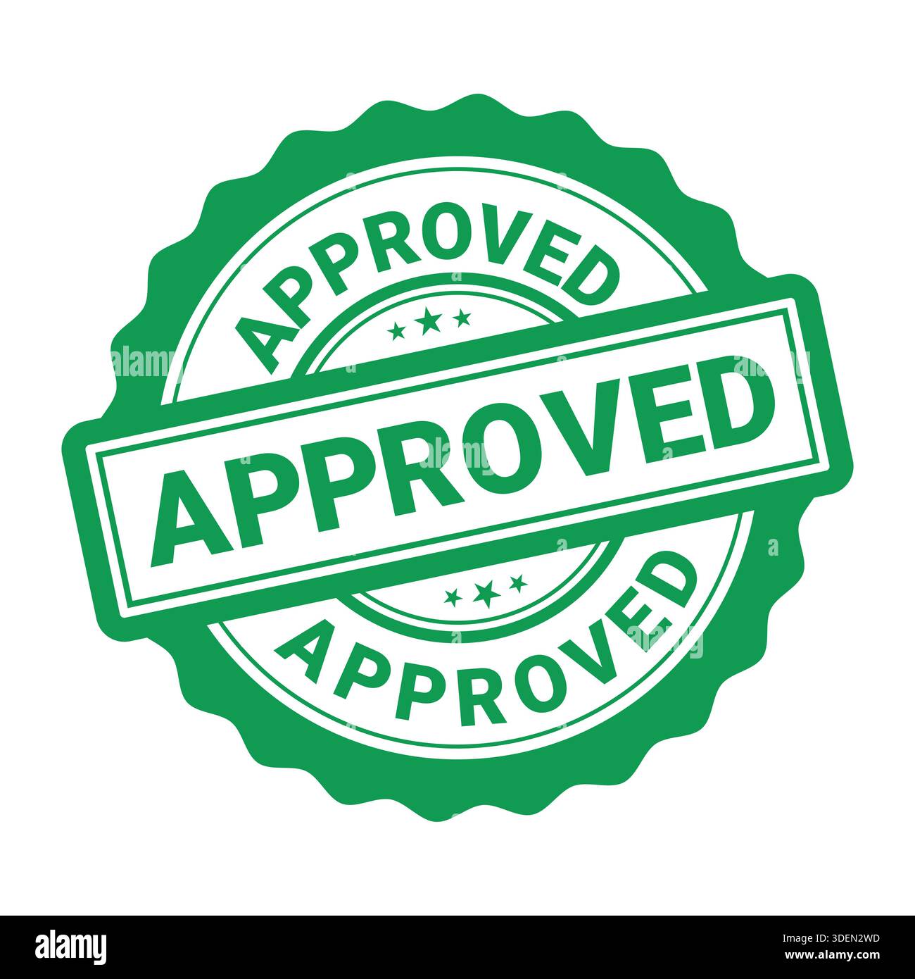 Green approved stamp sign vector illustration Stock Vector