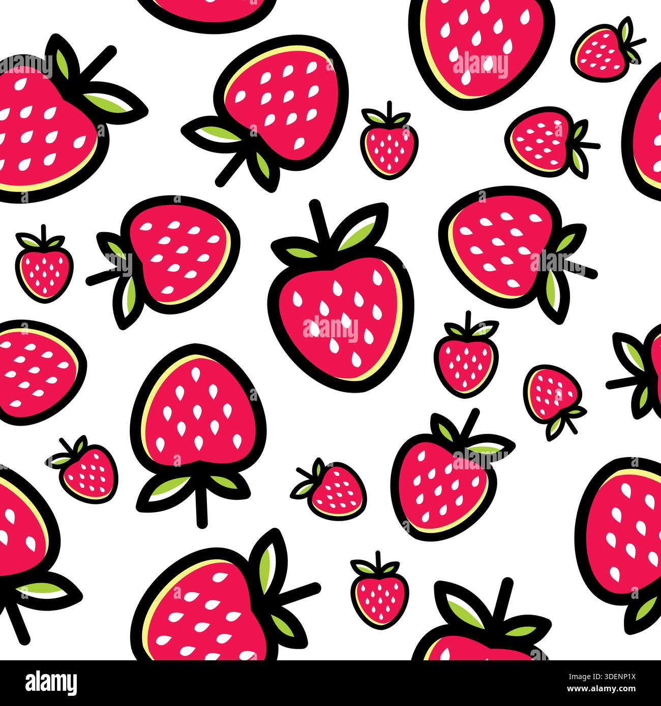 Seamless strawberry pattern Vector Illustration Stock Vector