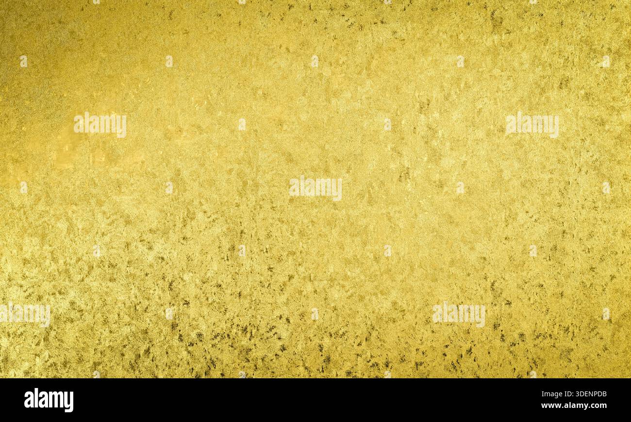 Gold metallic foil texture abstract 3d Stock Photo