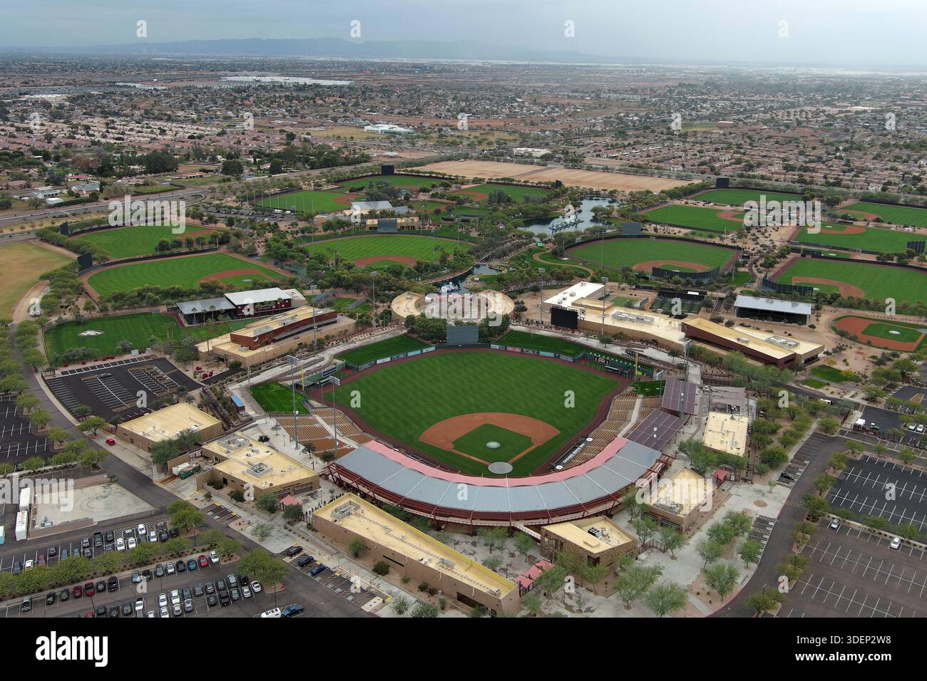 A general overall aerial of Camelback Ranch, Wednesday, January 7, 2026 ...