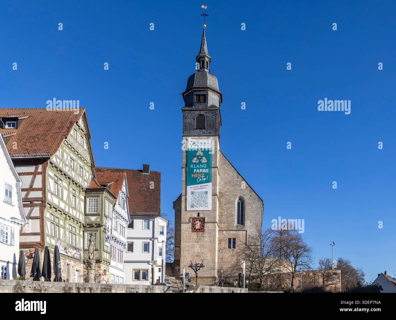 Marktplatz Böblingen mit Stadtkirche. // 05.01.2026, Böblingen, Baden ...