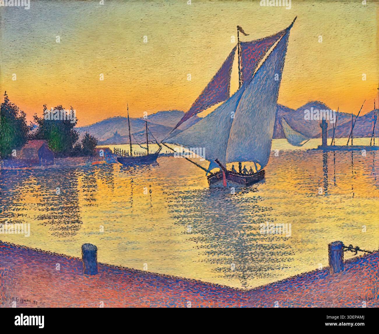 The port at sunset paul signac hi-res stock photography and images