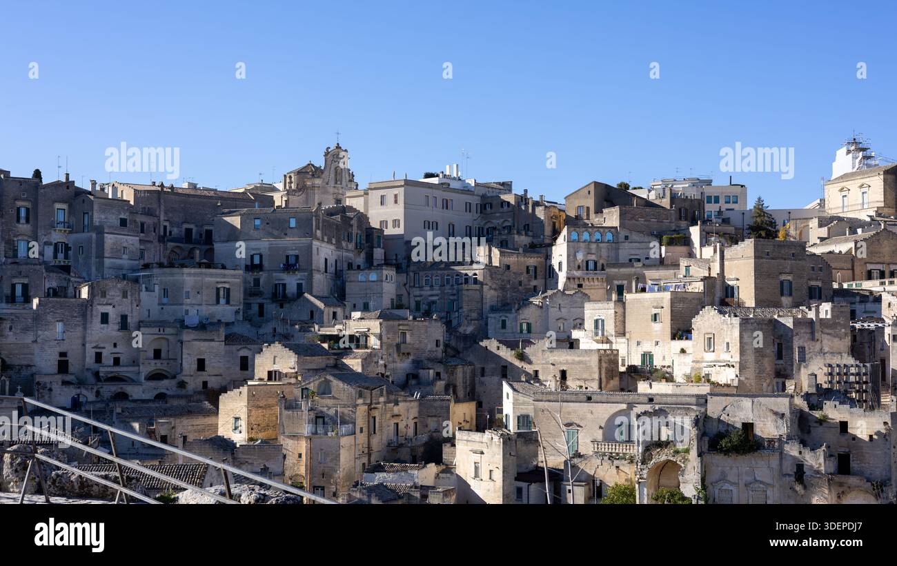 historic sassi di matera stone houses and ancient limestone buildings ...