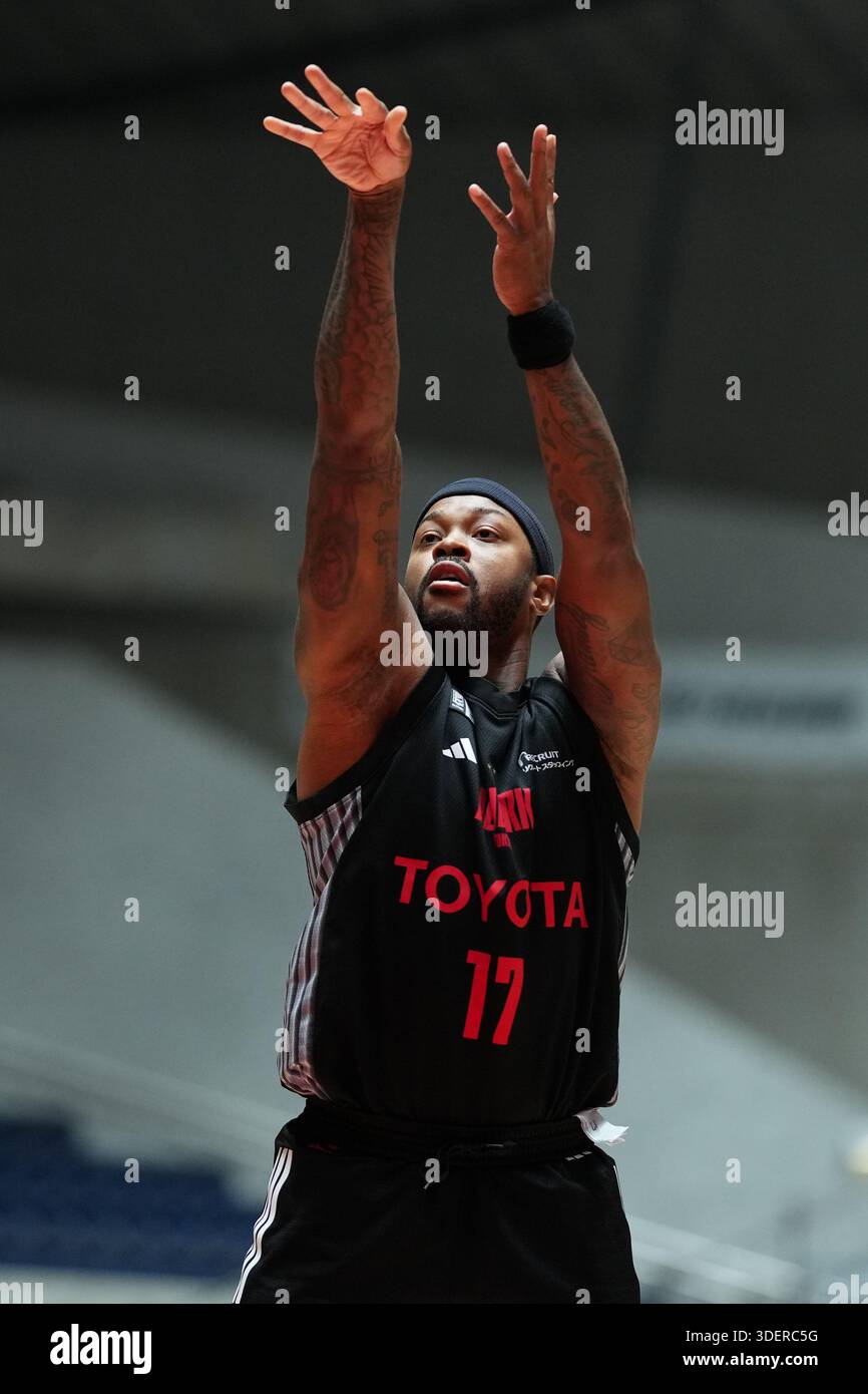 st Yoyogi Gymnasium, Tokyo, Japan. 8th Jan, 2026. Marcus Foster (Alvark), JANUARY 8, 2026 - Basketball : Emperor's Cup Basketball 2025-26 Final Round Quarter-final match between Gunma Crane Thunders 80-83 Alvark Tokyo at 1st Yoyogi Gymnasium, Tokyo, Japan. Credit: AFLO SPORT/Alamy Live News Stock Photo