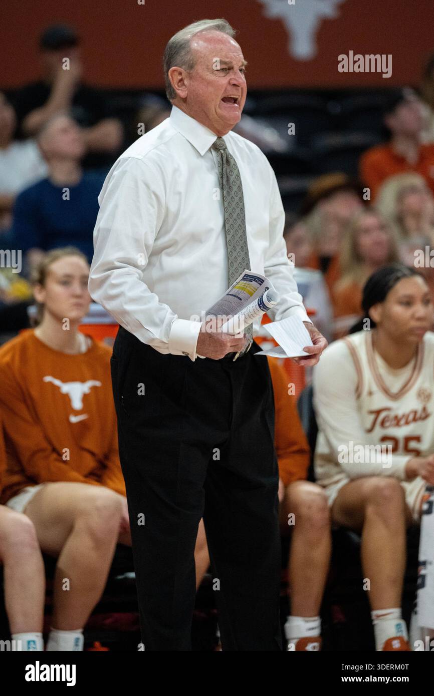 Jan 8, 2026. Head coach Vic Schaefer of the Texas Longhorns in action ...