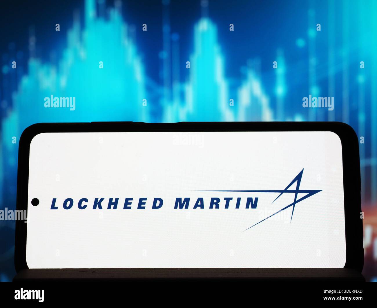 In this photo illustration, a Lockheed Martin Corporation logo seen ...