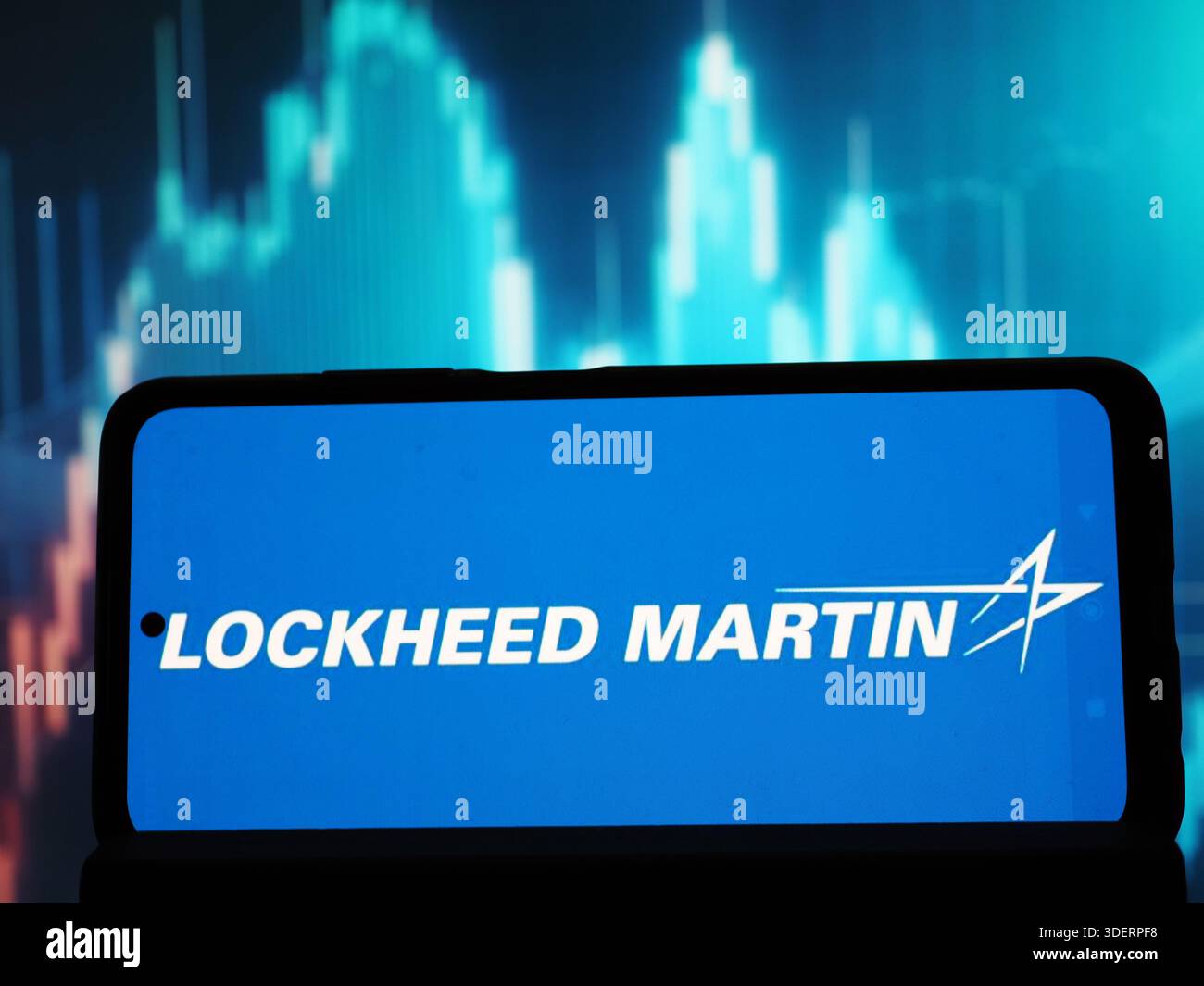 In this photo illustration, a Lockheed Martin Corporation logo seen ...