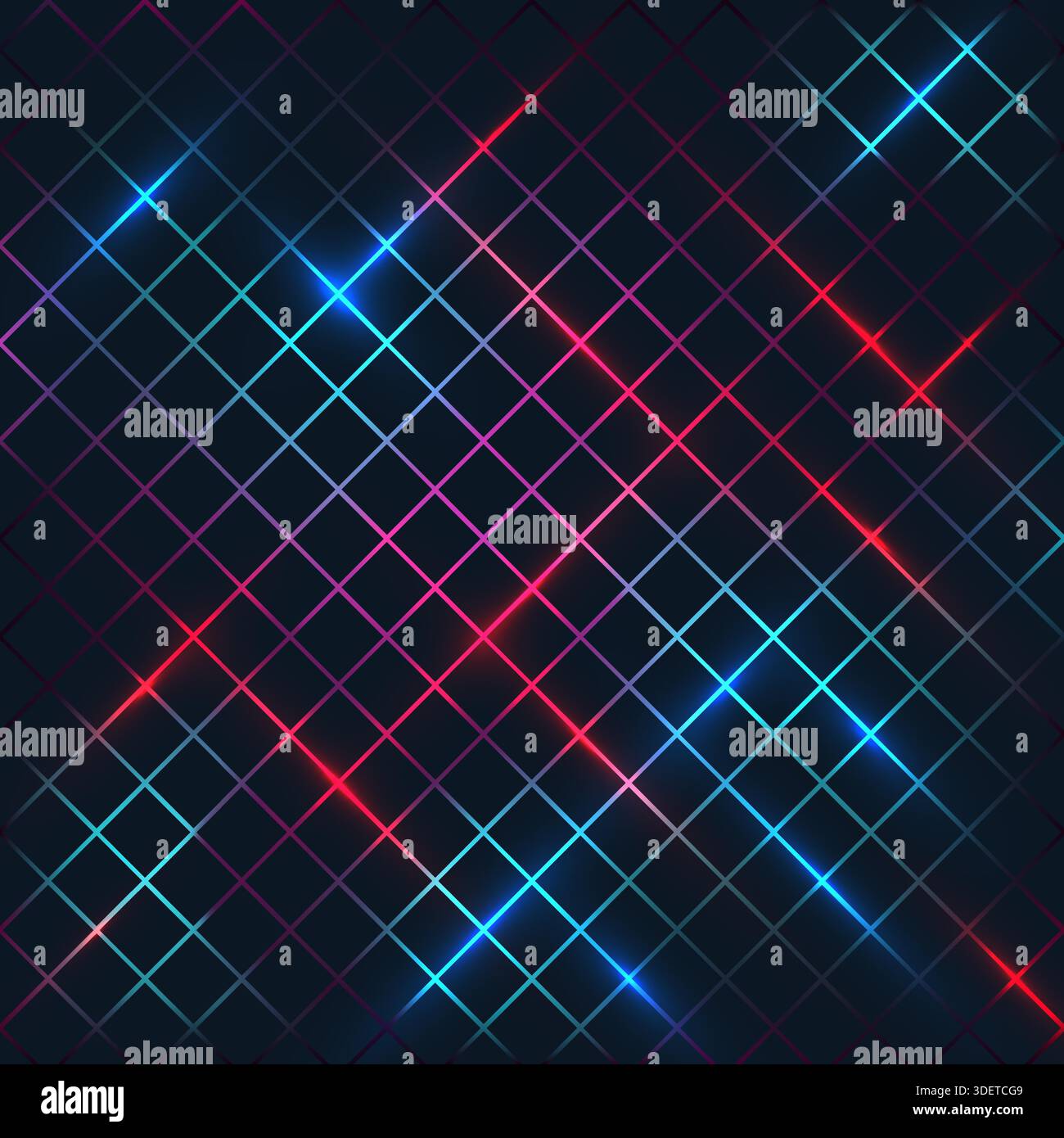 Glowing red neon grid Stock Vector Images - Alamy
