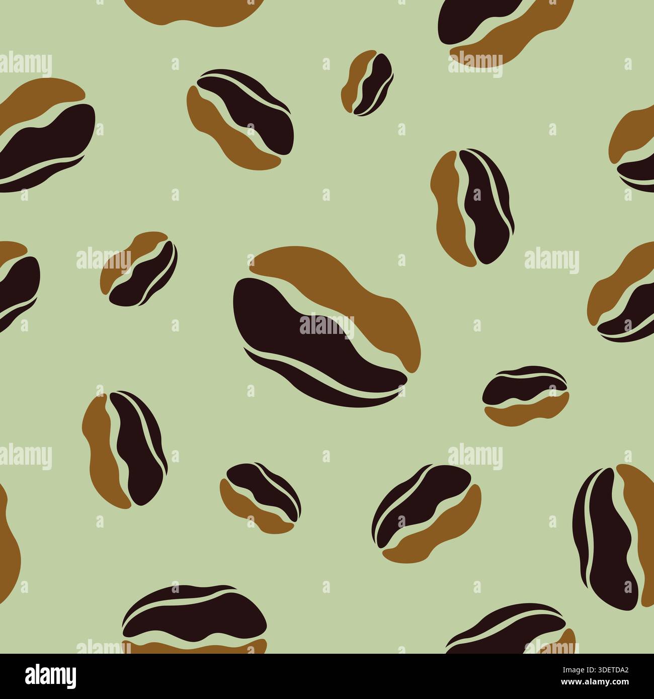 Coffee Beans Seamless Pettern Design. Coffee Beans Background Vector Illustration Stock Vector