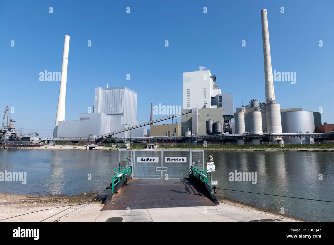 Altrip Rheinland-Pfalz Germany Seen from the opposite riverbank the ...