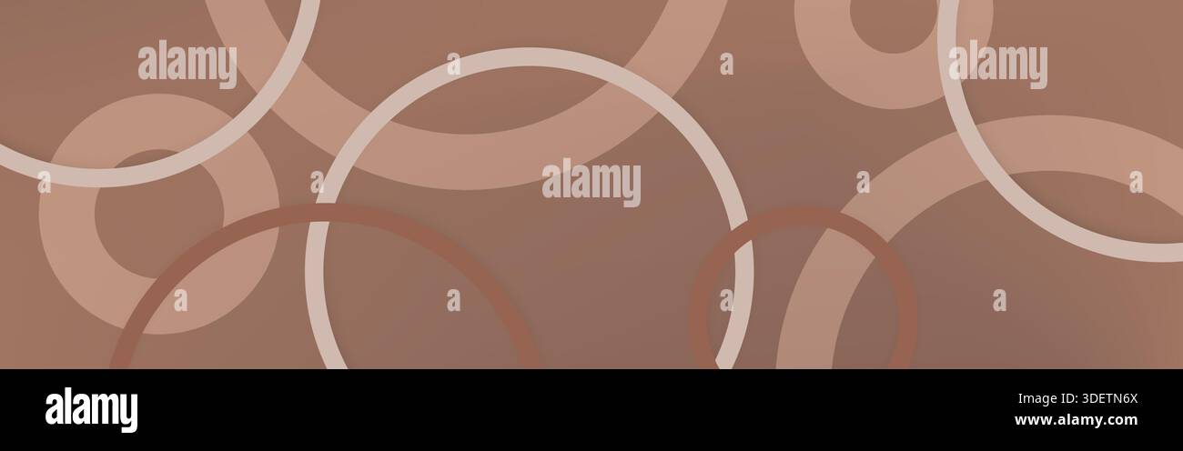 Abstract mocha mousse ring background. 3d geometric vector Stock Vector