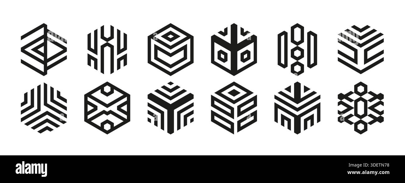 Minimal geometric form set. Stock Vector