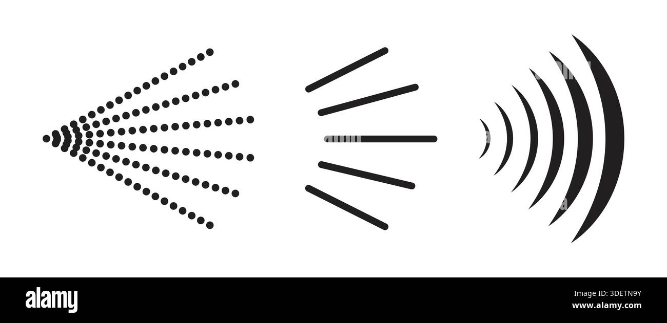 Spray icon set. Water drop hairspray Stock Vector