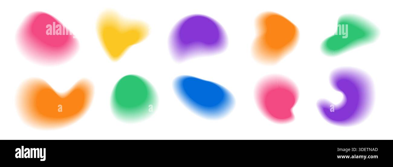 Blurred black shape collection Stock Vector