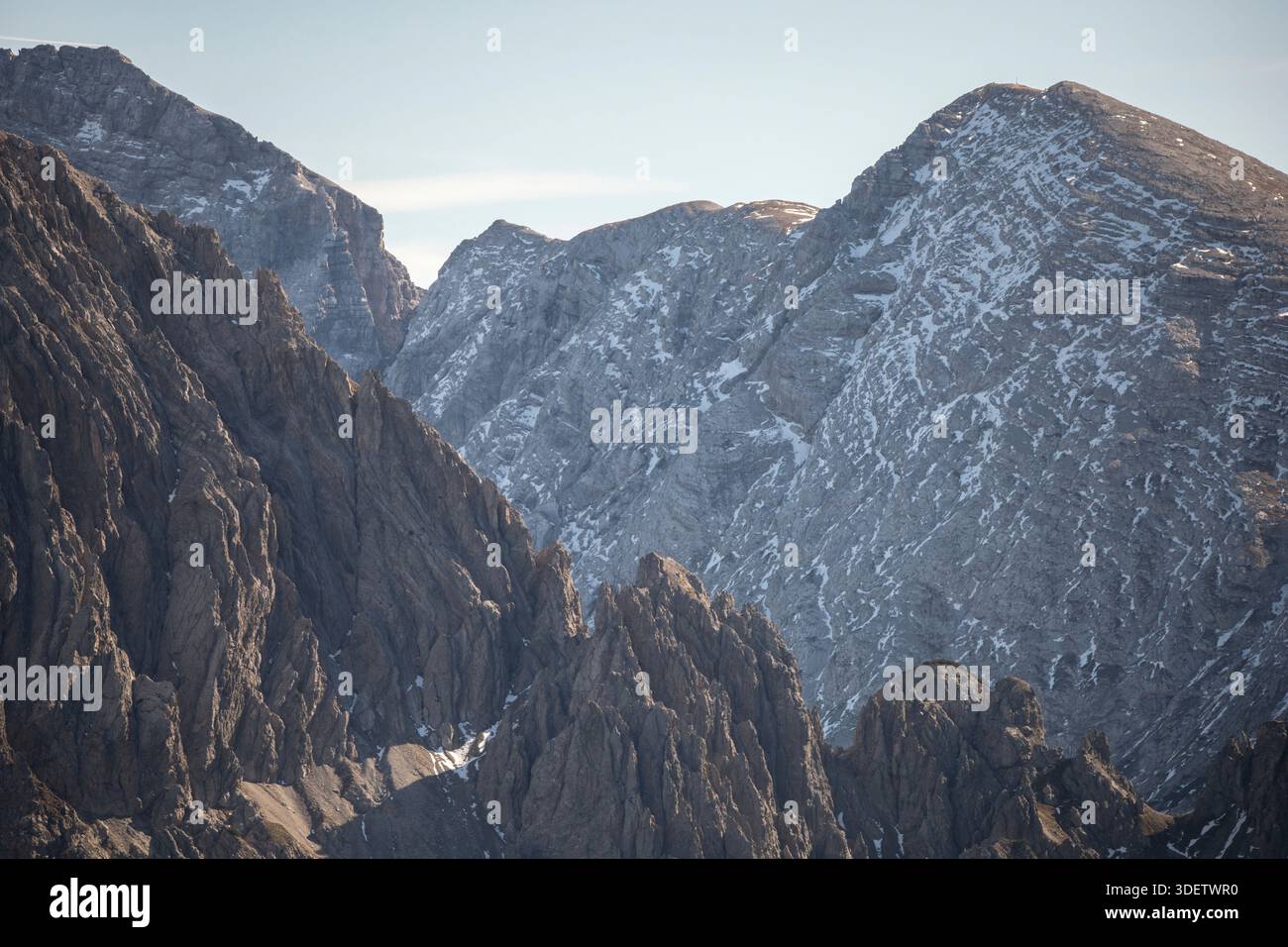 Stratification structures in the summit chain Stock Photo