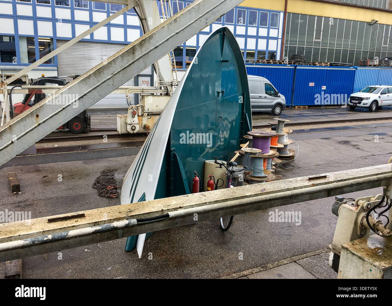 AMADEUS BRILLIANT in ship-repair yard - Smartphone Captured Stock Image