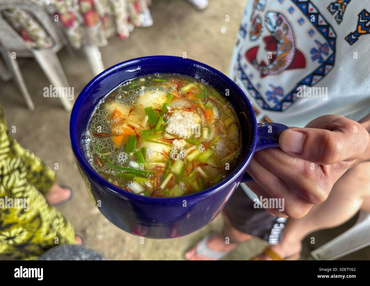 Filipino soup for New Year, Philippines - Smartphone Captured Stock Image