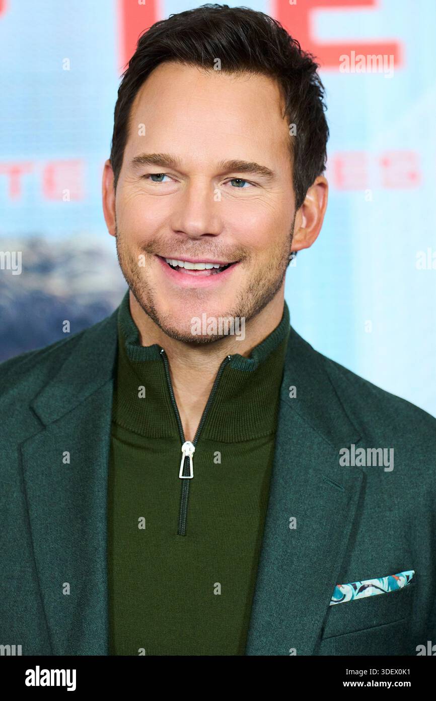 Chris Pratt Attends Mercy Photocall At Four Seasons Hotel On January Chris Pratt Attends Mercy Photocall At Four Seasons Hotel On January 9 2026 In Madrid Spain 3DEX0K1
