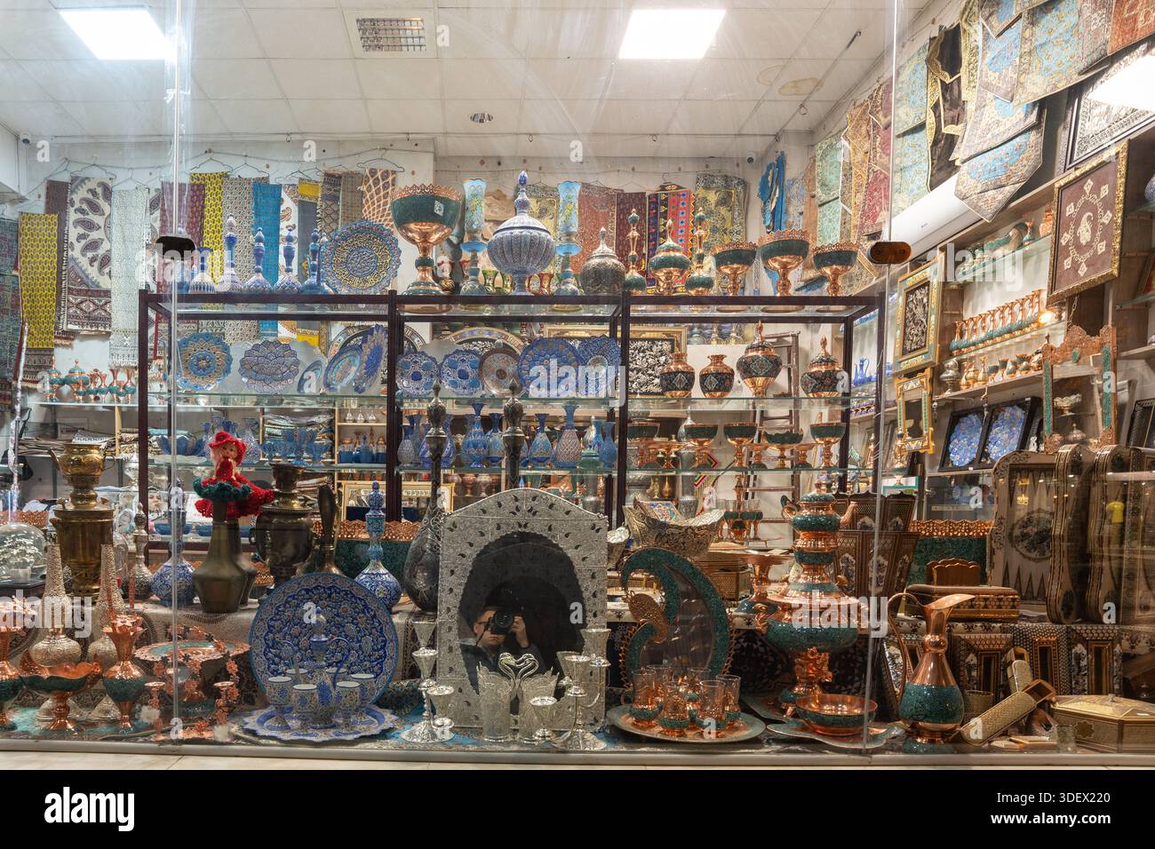 Iran Shop Sign Traditional Persian Handicrafts Shop Display with Minakari Enamel and ...