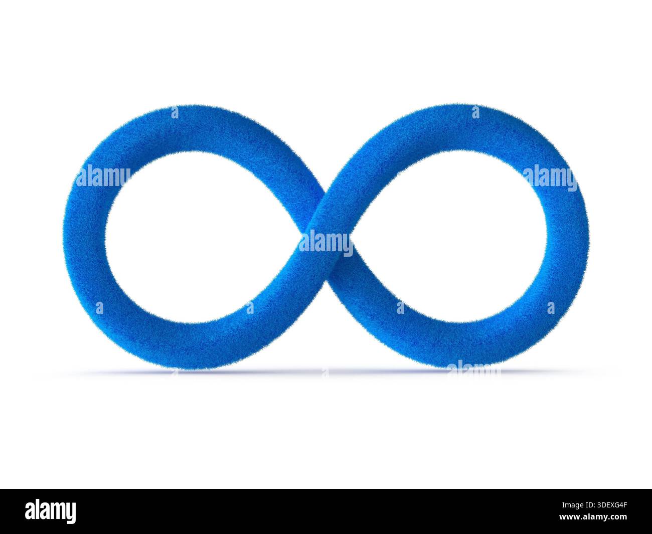 Blue Infinity Symbol in 3D Stock Photo