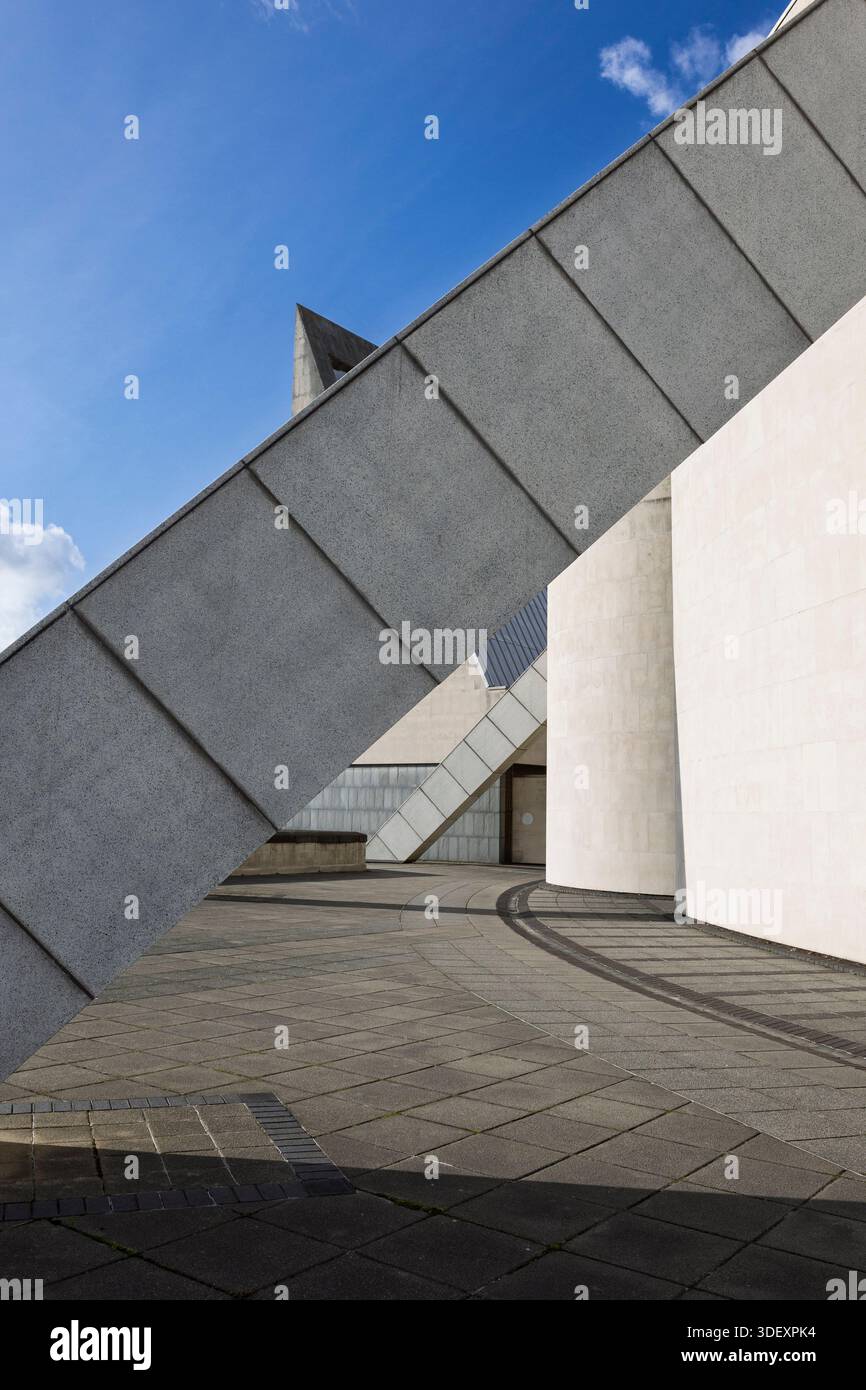Exterior view of Liverpool Metropolitan Cathedral, a striking modernist ...