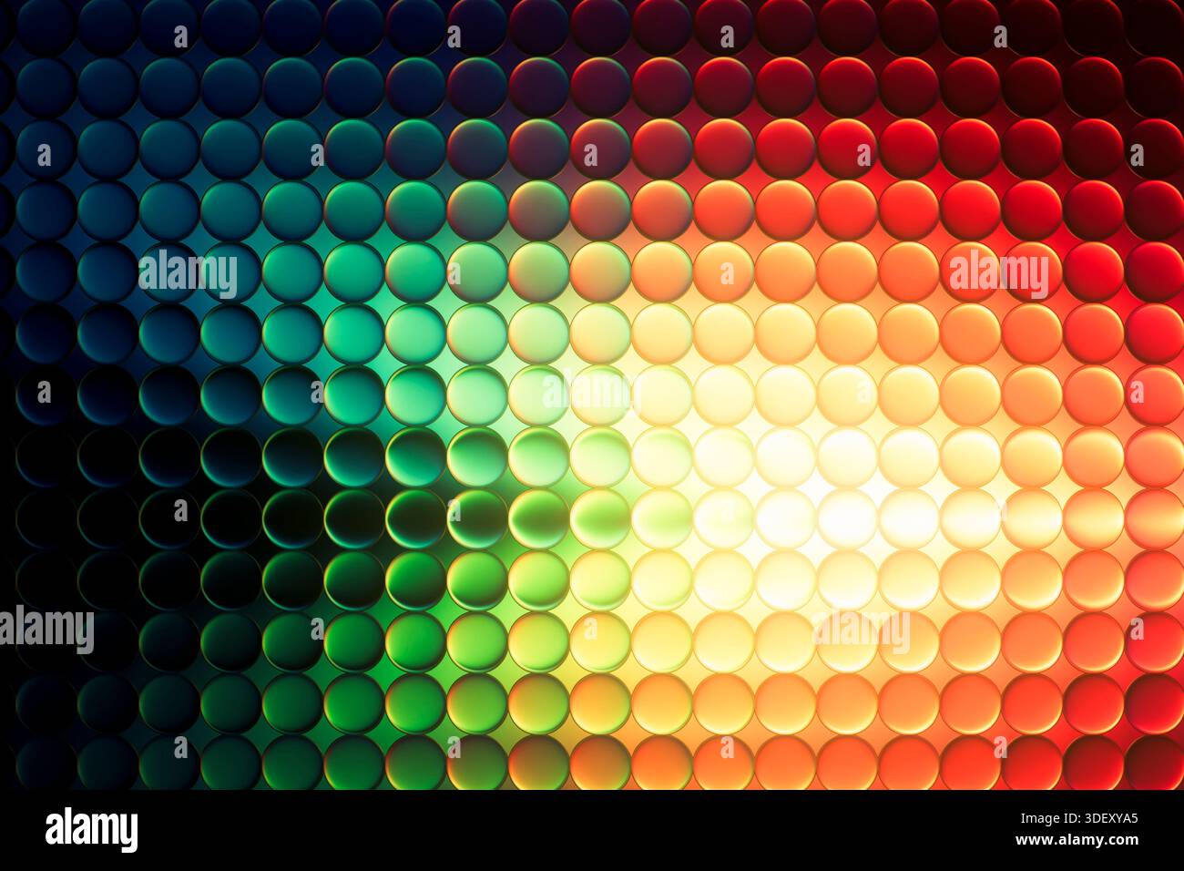 Glass Circles Pattern 3D Background Stock Photo