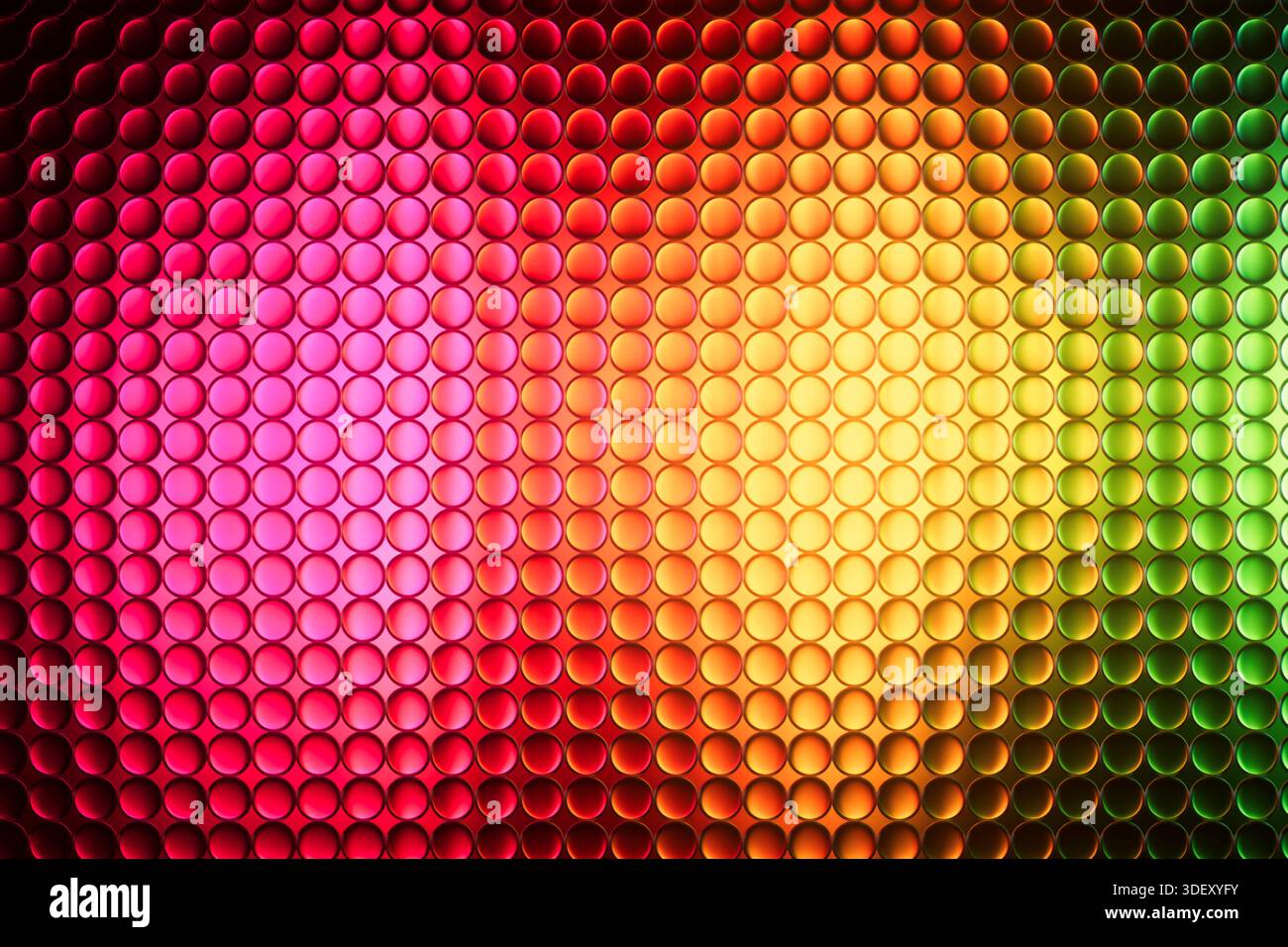 Glass Circles Pattern 3D Background Stock Photo