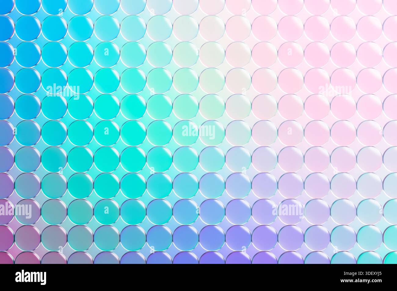 Glass Circles Pattern 3D Background Stock Photo