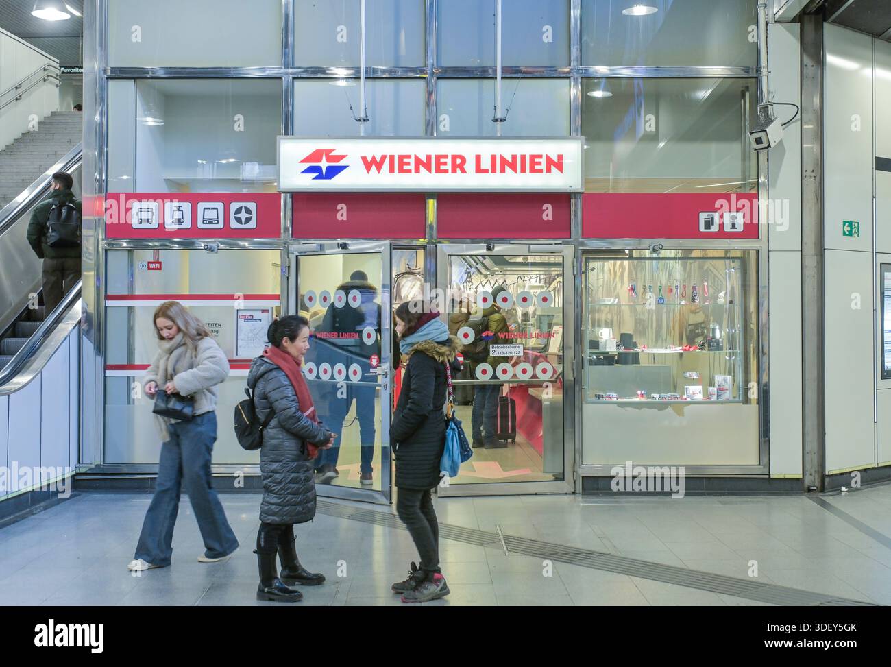 Serviceb��ro der Wiener Linien, Hauptbahnhof, Wien, ?sterreich Stock Photo