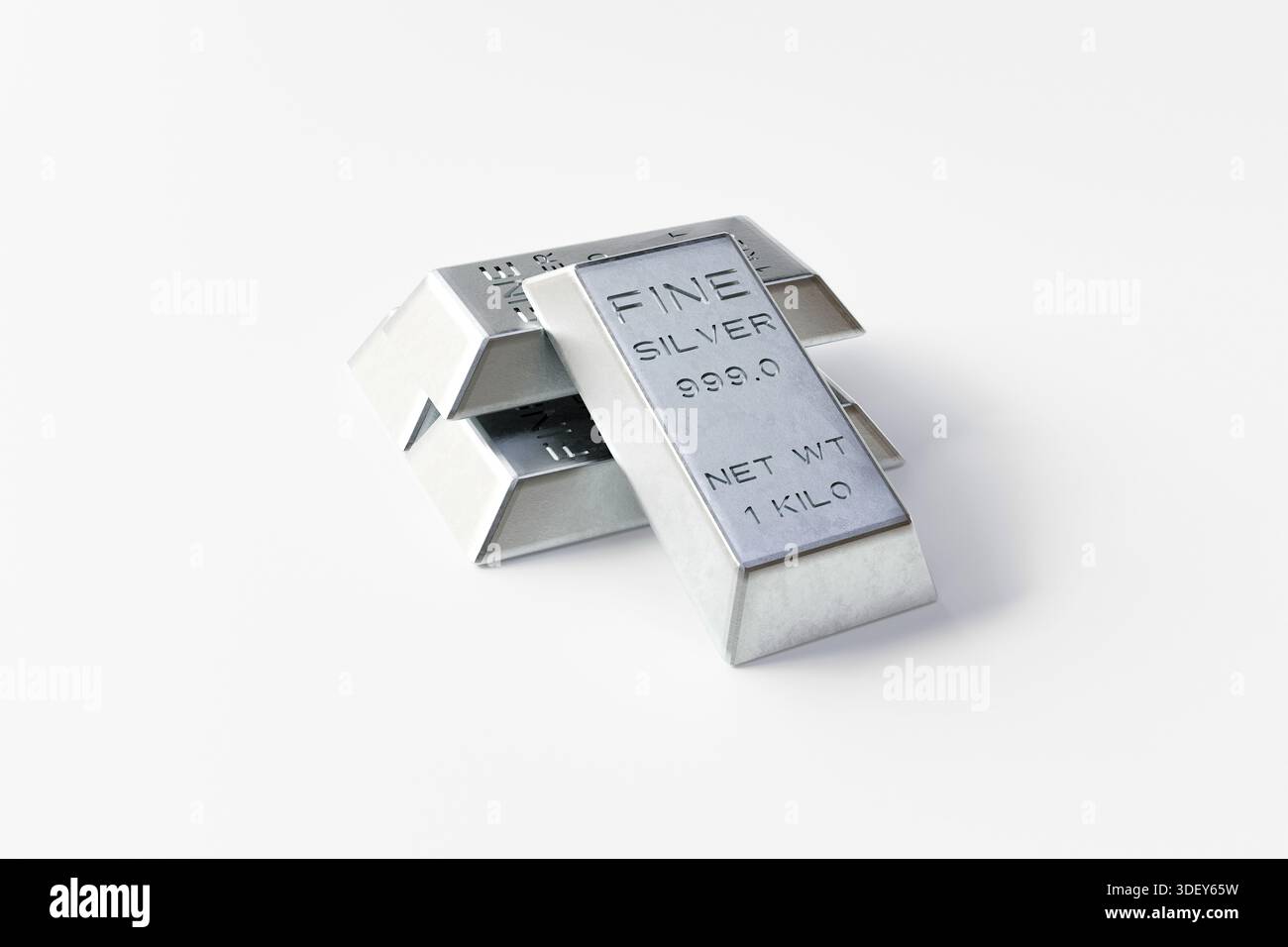 3d render fine silver hi-res stock photography and images - Alamy
