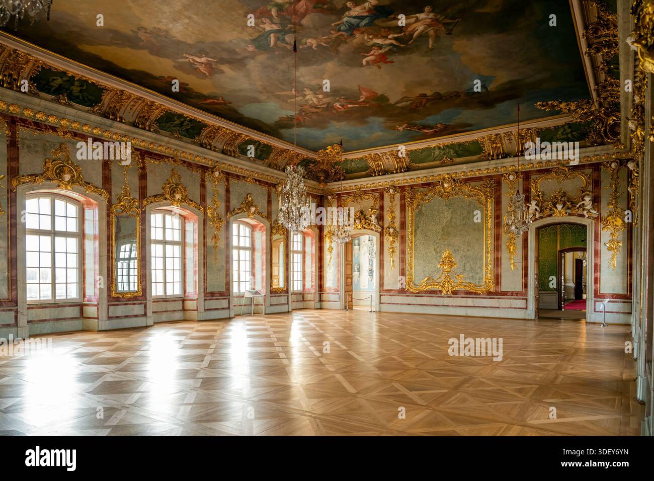 Throne room, Rundale Palace, Bauska, Zemgale, Latvia Stock Photo