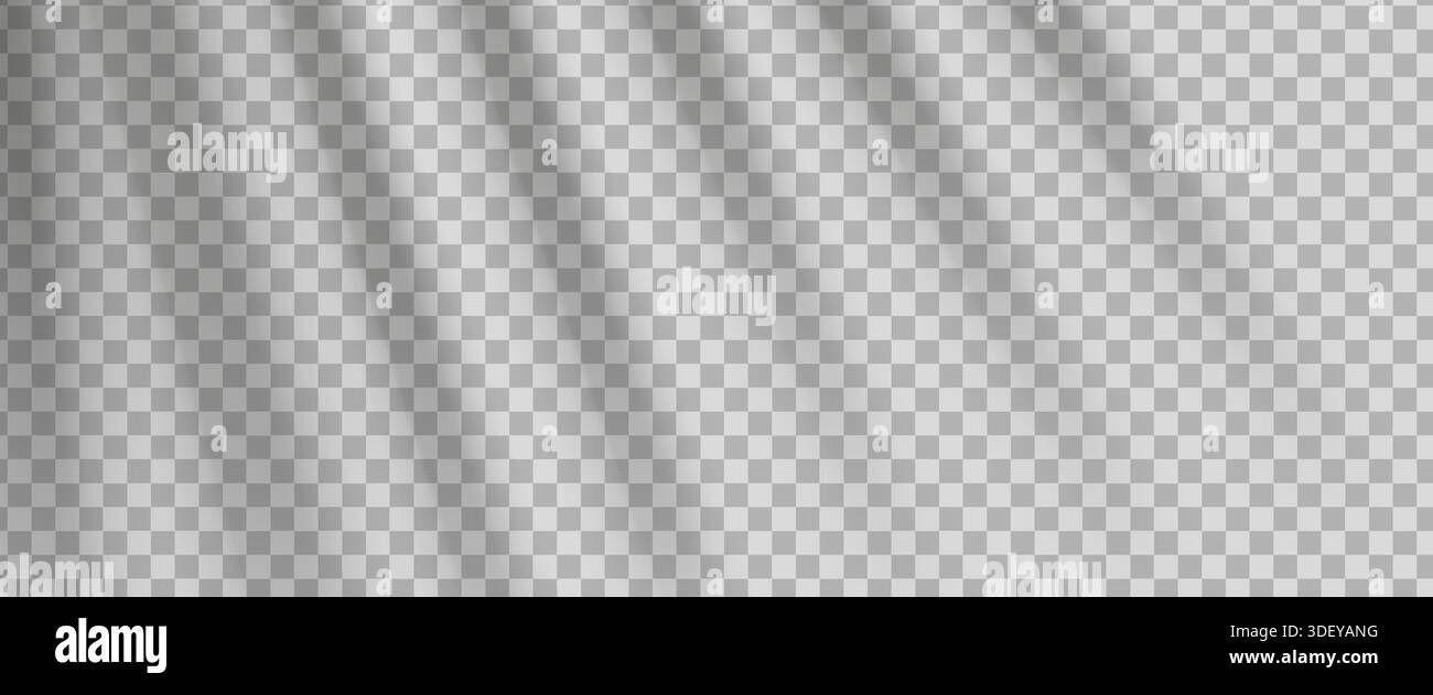 Realistic shadows isolated on transparent horizontal background. Stock Vector