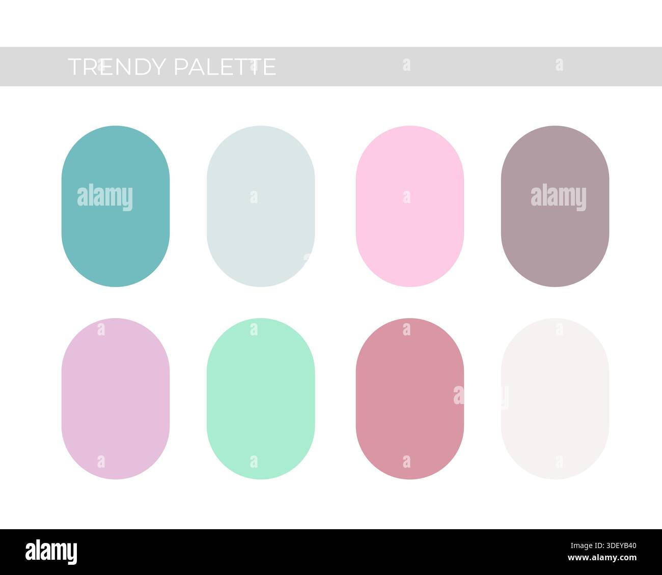Trendy color palette template for your creative design Stock Vector