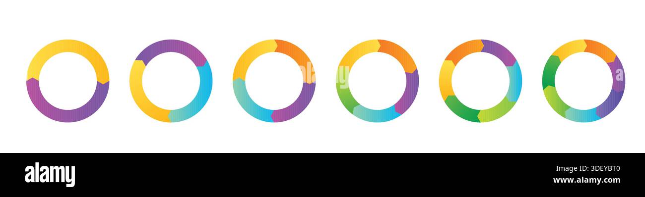 Modern infographic pie chart isolated Stock Vector