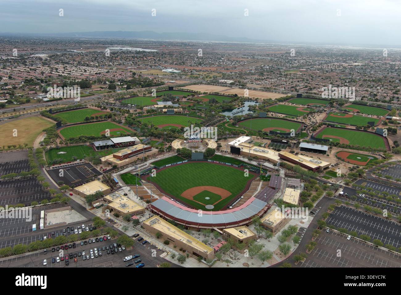 A general overall aerial of Camelback Ranch, Wednesday, January 7, 2026 ...
