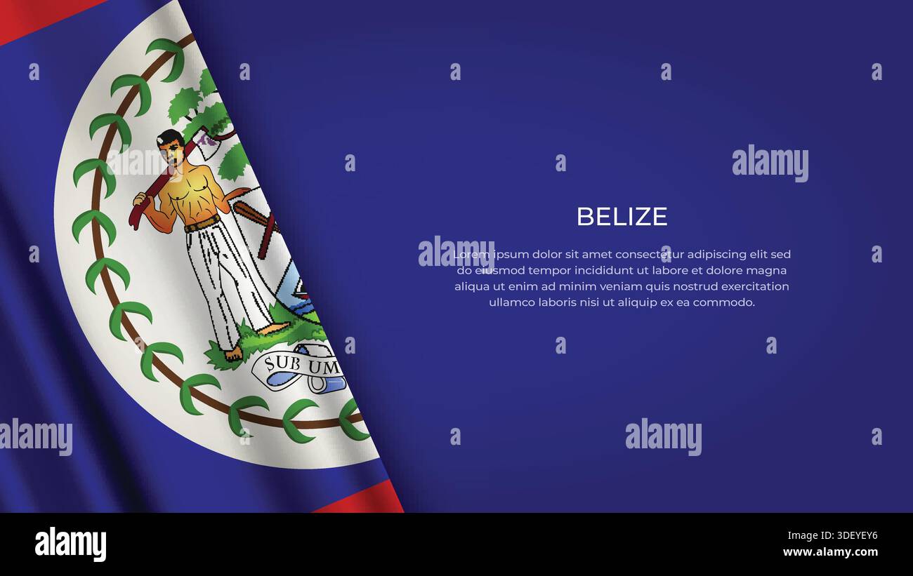 BELIZE Flag with Original color Stock Vector Image & Art - Alamy