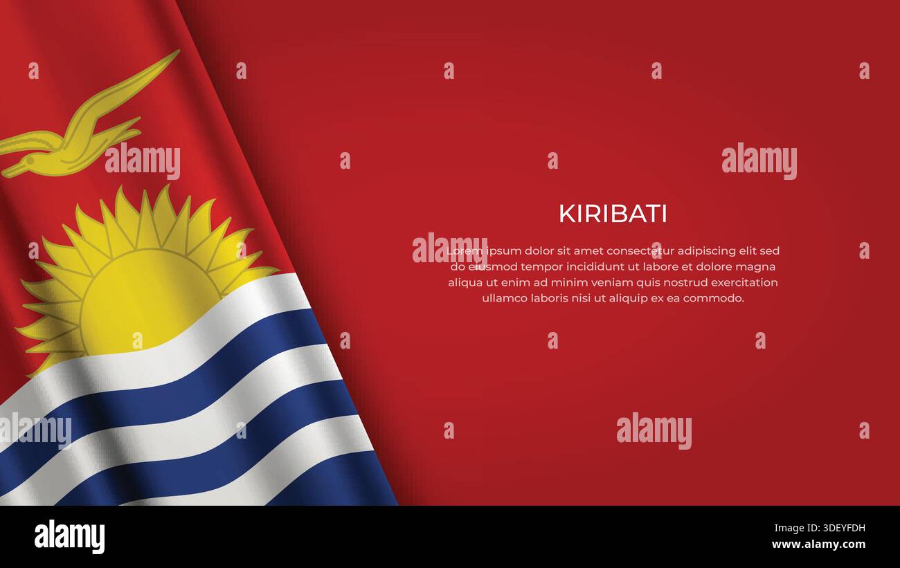 KIRIBATI Flag with Original color Stock Vector